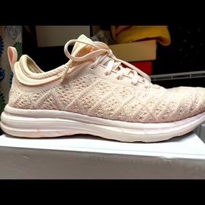 Pink pastel APL tennis shoes